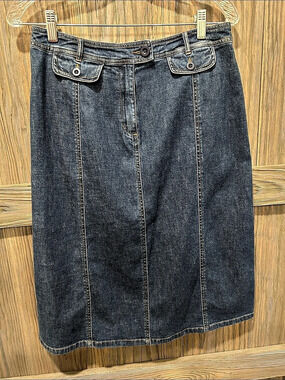 Denim & Co. Women's Denim Midi Skirt Size 8